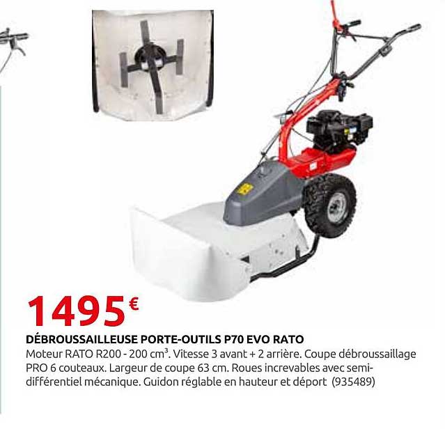 DÉBROUSSAILLEUSE PORTE-OUTILS P70 EVO RATO