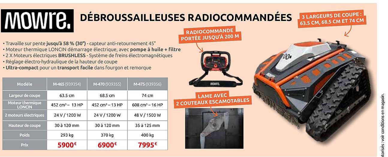 DÉBROUSSAILLEUSES RADIOCOMMANDÉES