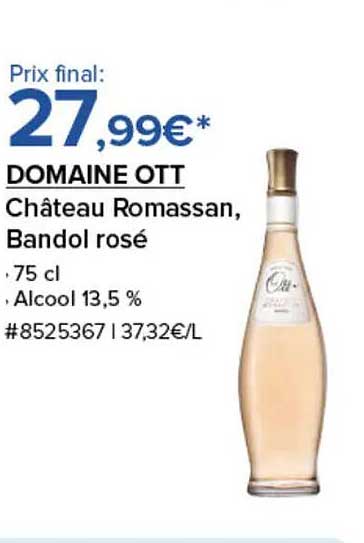 DOMAINE OTT Château Romassan, Bandol rosé