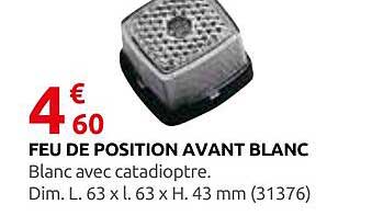 FEU DE POSITION AVANT BLANC