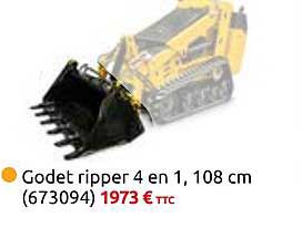Godet ripper 4 en 1, 108 cm (673094)