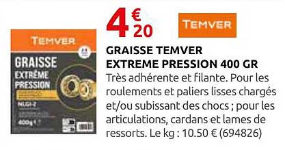 GRAISSE TEMVER EXTREME PRESSION 400 GR