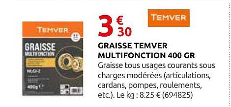 GRAISSE TEMVER MULTIFONCTION 400 GR