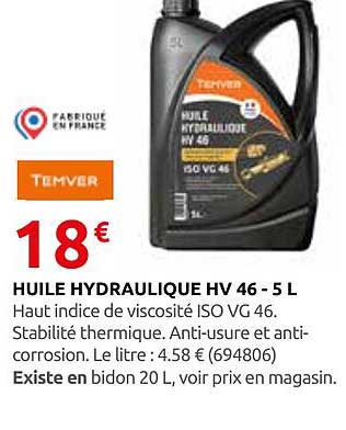 HUILE HYDRAULIQUE HV 46 - 5 L