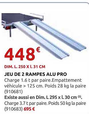 JEU DE 2 RAMPES ALU PRO