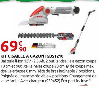 KIT CISAILLE À GAZON IGBS1210