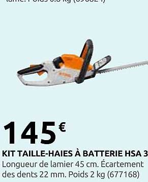 KIT TAILLE-HAIES À BATTERIE HSA 3