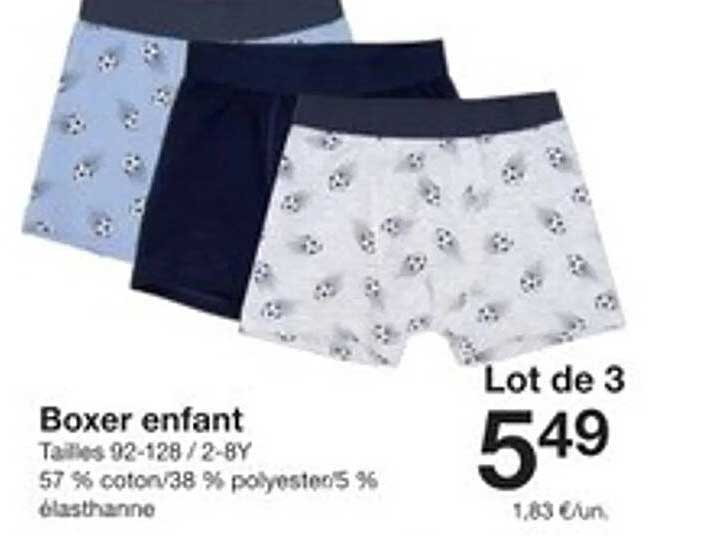 Lot de 3 Boxer enfant