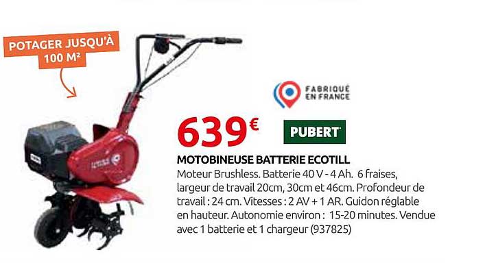 MOTOBINEUSE BATTERIE ECOTILL
