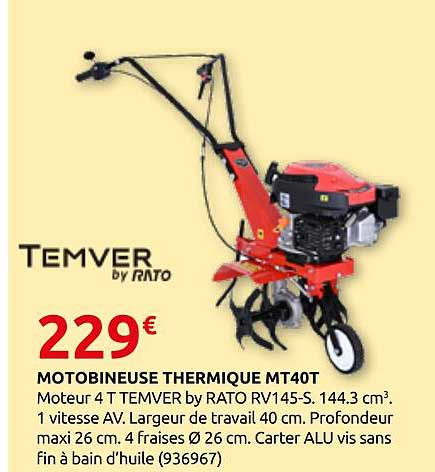 MOTOBINEUSE THERMIQUE MT40T