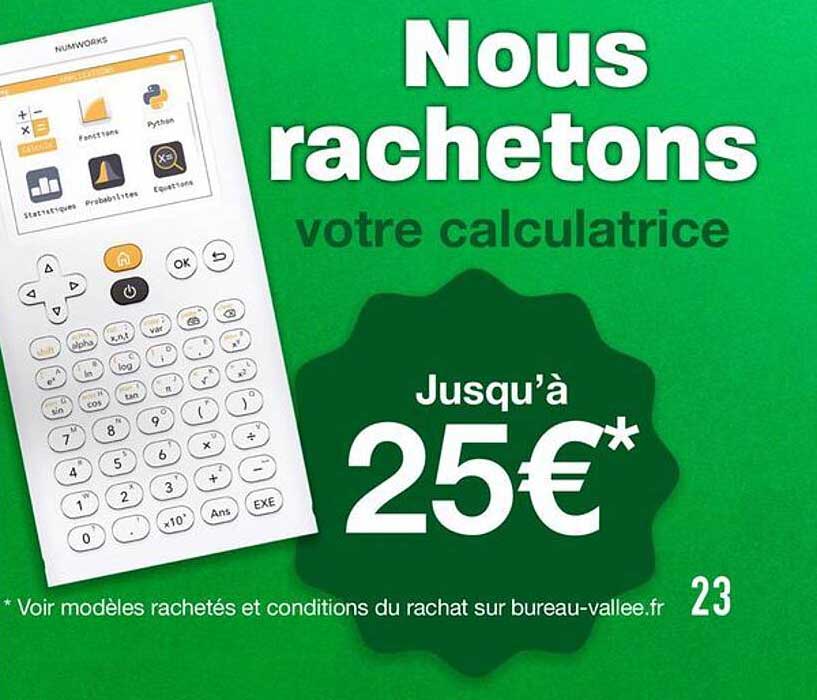 Nous rachetons votre calculatrice