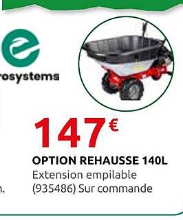 OPTION REHAUSSE 140L
