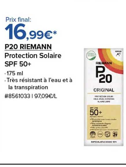P20 RIEMANN Protection Solaire SPF 50+