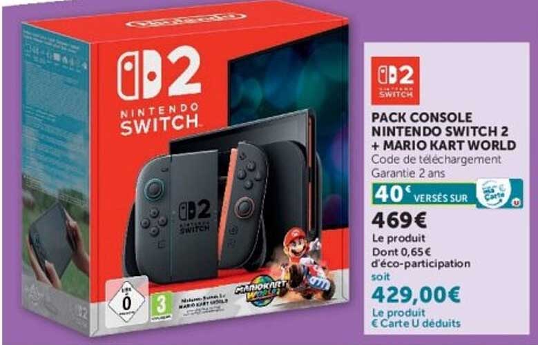 PACK CONSOLE NINTENDO SWITCH 2 + MARIO KART WORLD