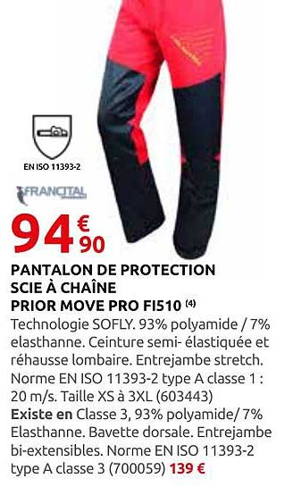 PANTALON DE PROTECTION SCIE À CHAÎNE PRIOR MOVE PRO FI510 (4)