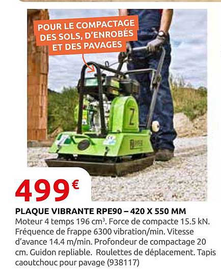 PLAQUE VIBRANTE RPE90 – 420 X 550 MM