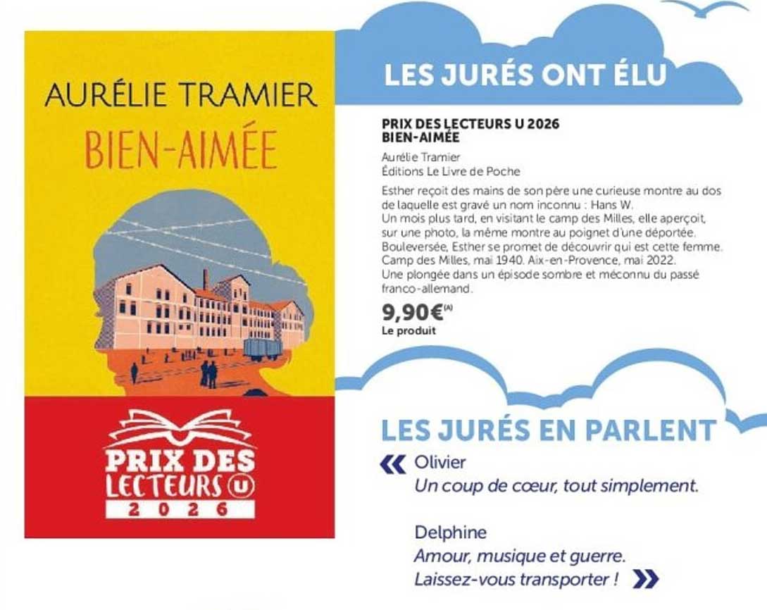 PRIX DES LECTEURS U 2026 BIEN-AIMÉE