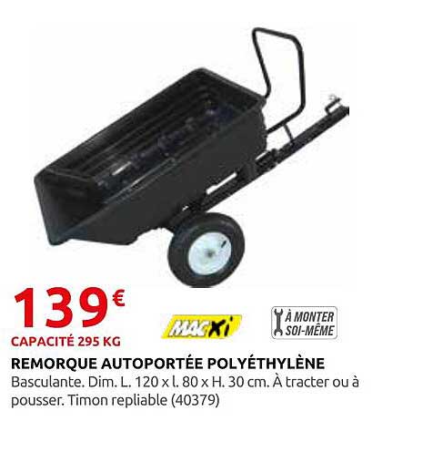 REMORQUE AUTOPORTÉE POLYÉTHYLÈNE