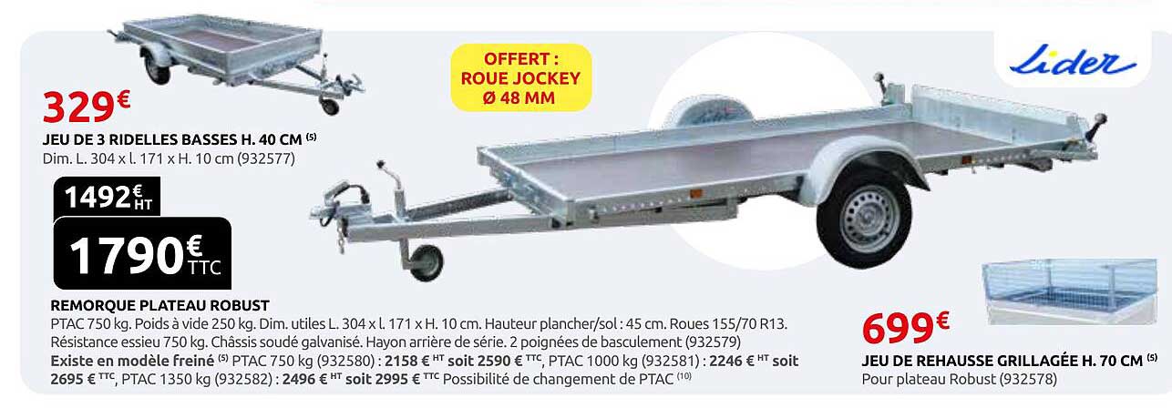 REMORQUE PLATEAU ROBUST