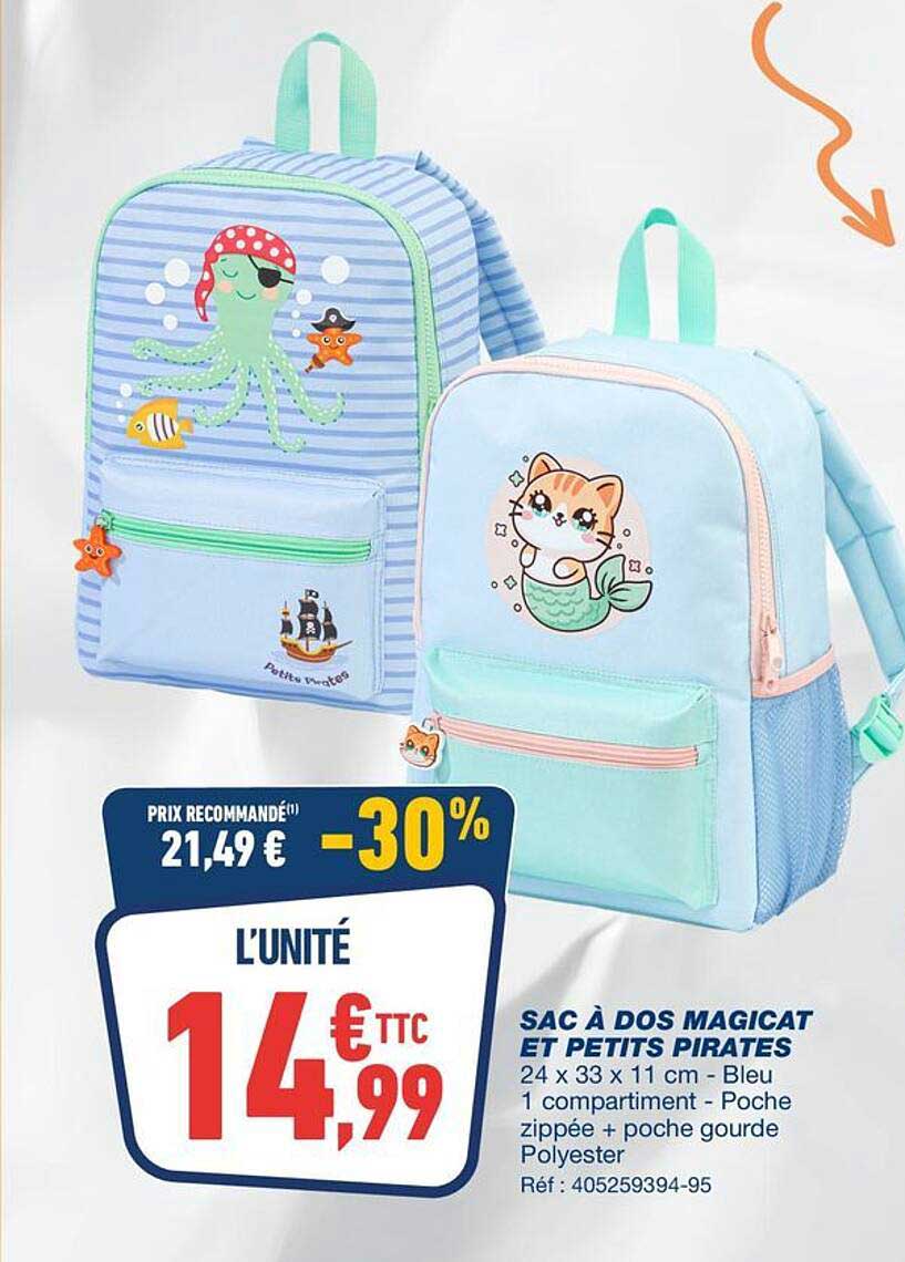 SAC À DOS MAGICAT ET PETITS PIRATES