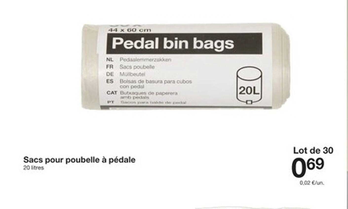 Sacs pour poubelle à pédale
