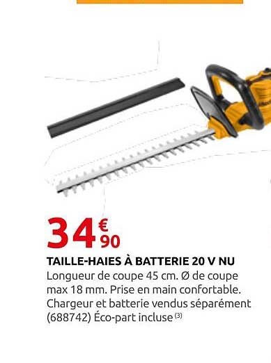 TAILLE-HAIES À BATTERIE 20 V NU