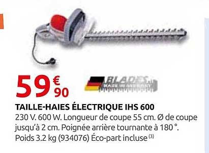TAILLE-HAIES ÉLECTRIQUE IHS 600