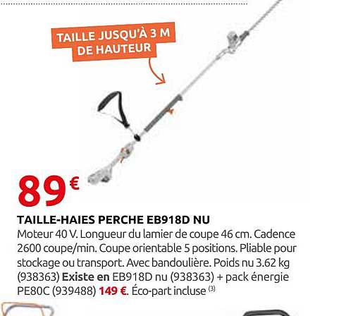 TAILLE-HAIES PERCHE EB918D NU