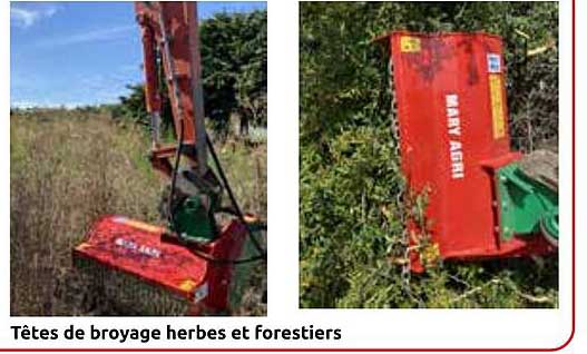 Têtes de broyage herbes et forestiers