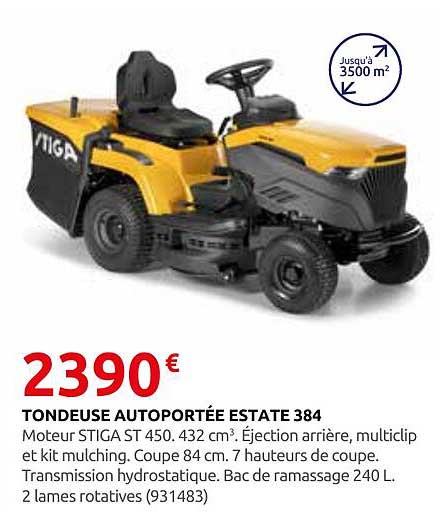 TONDEUSE AUTOPORTÉE ESTATE 384