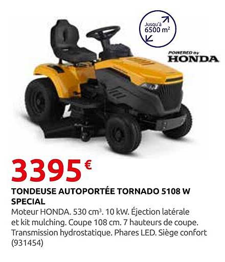 TONDEUSE AUTOPORTÉE TORNADO 5108 W SPECIAL