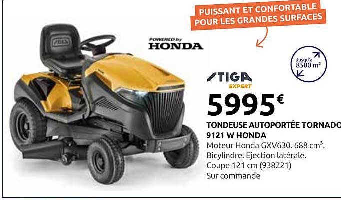 TONDEUSE AUTOPORTÉE TORNADO 9121 W HONDA