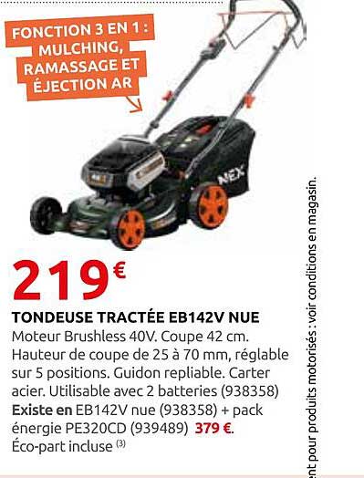 TONDEUSE TRACTÉE EB142V NUE