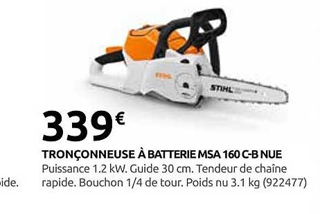 TRONÇONNEUSE À BATTERIE MSA 160 C-B N°UE