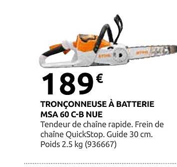 TRONÇONNEUSE À BATTERIE MSA 60 C-B NUE