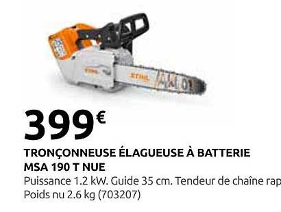 TRONÇONNEUSE ÉLAGUEUSE À BATTERIE MSA 190 T NUE