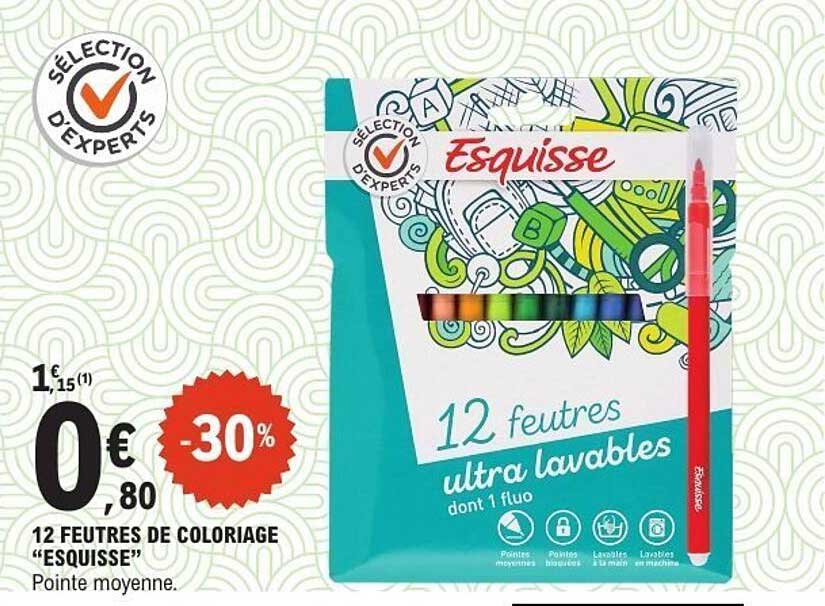 12 feutres de coloriage “Esquisse”