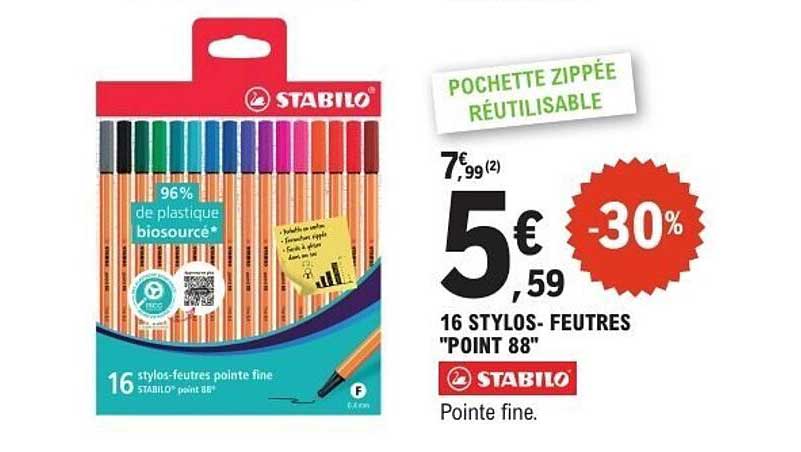 16 STYLOS- FEUTRES "POINT 88"