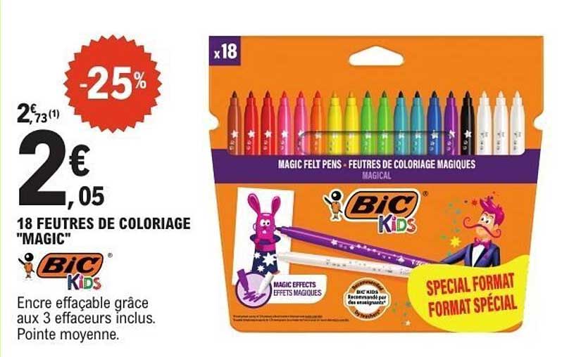 18 FEUTRES DE COLORIAGE "MAGIC"