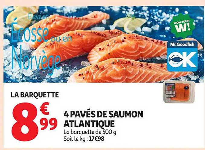 4 PAVÉS DE SAUMON ATLANTIQUE