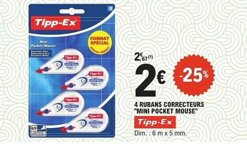 4 RUBANS CORRECTEURS "MINI POCKET MOUSE"