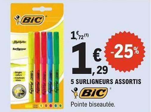 5 SURLIGNEURS ASSORTIS