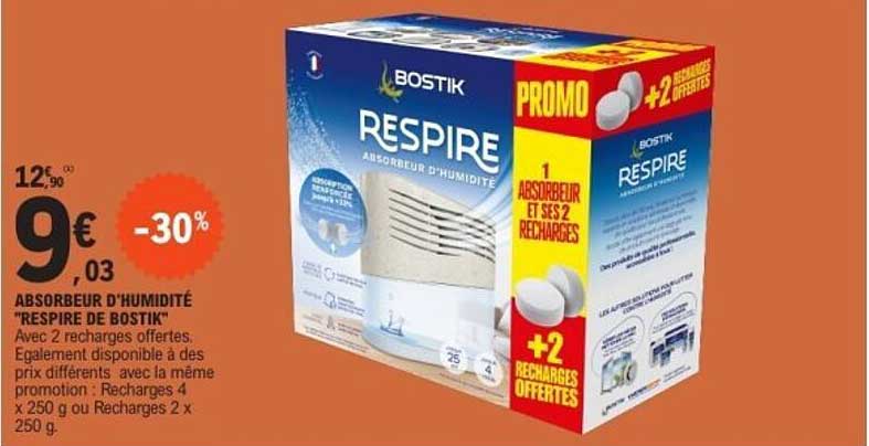 ABSORBEUR D'HUMIDITÉ "RESPIR DE BOSTIK"