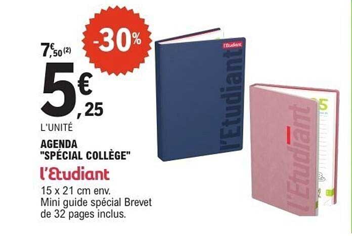 AGENDA "SPÉCIAL COLLÈGE"