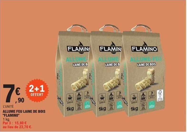 ALLUME FEU LAINE DE BOIS "FLAMINO"