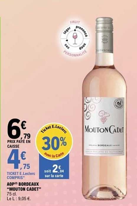 AOP Bordeaux "Mouton Cadet"