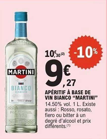 APÉRITIF À BASE DE VIN BIANCO “MARTINI”
