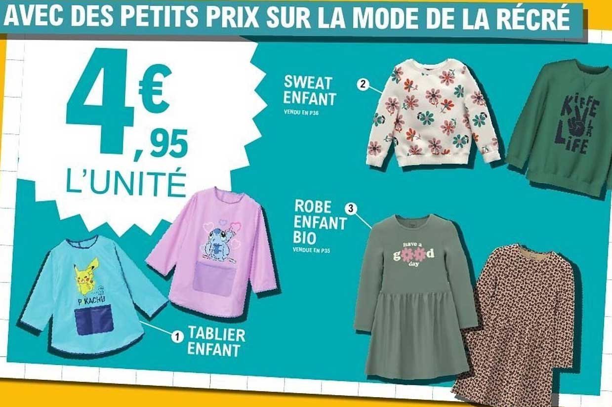 Avec des petits prix sur la mode de la récré