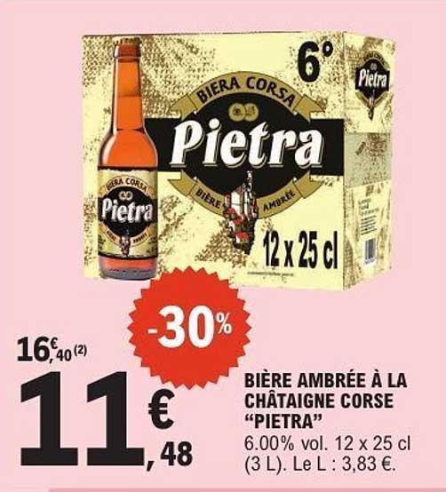 BIÈRE AMBRÉE À LA CHÂTAIGNE CORSE "PIETRA"