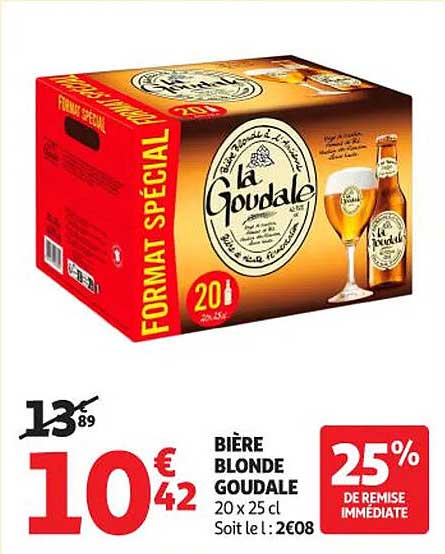 Bière Blonde Goudale 20 x 25 cl